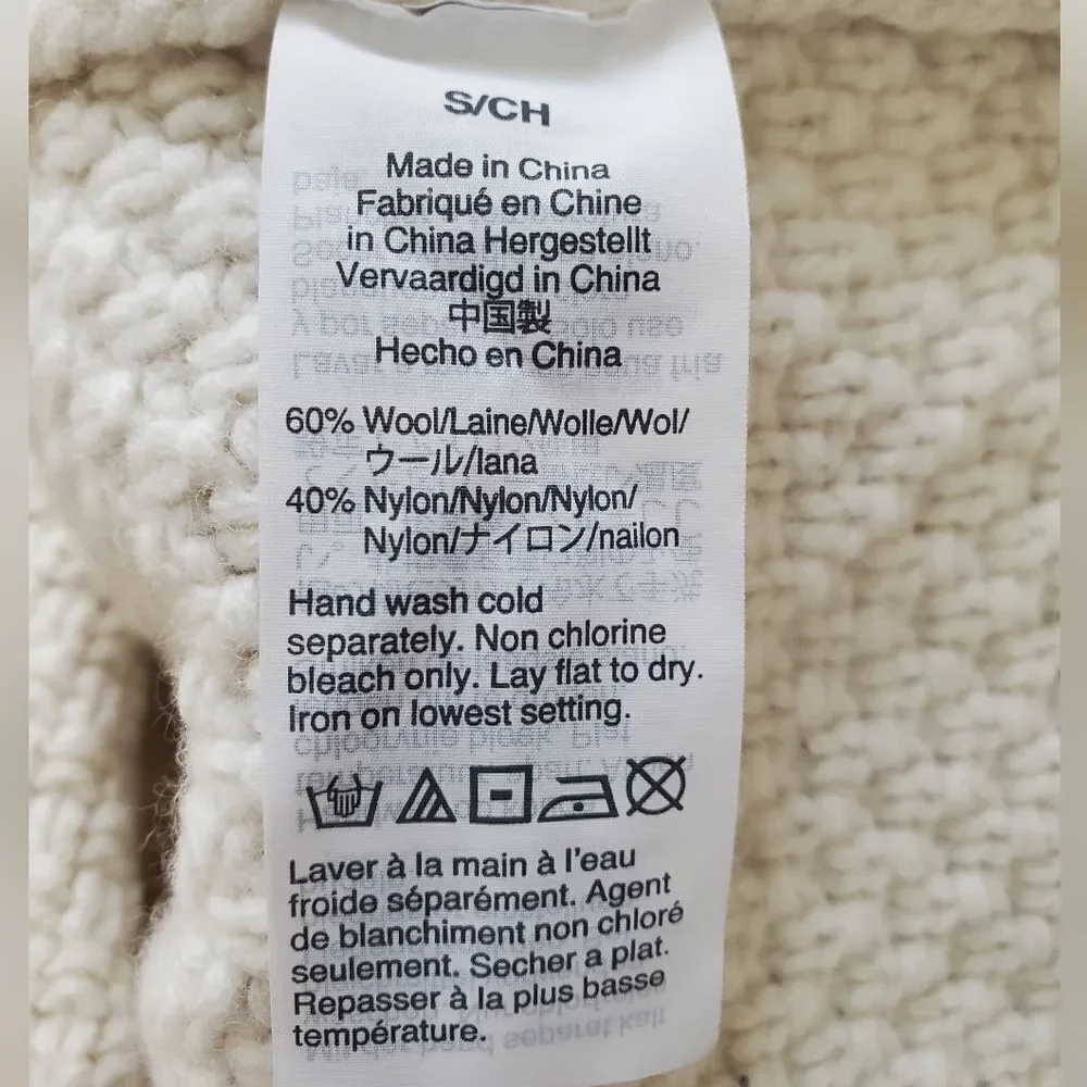 J.Crew Cable-knit Balloon Sleeve Sweater sz Sm
